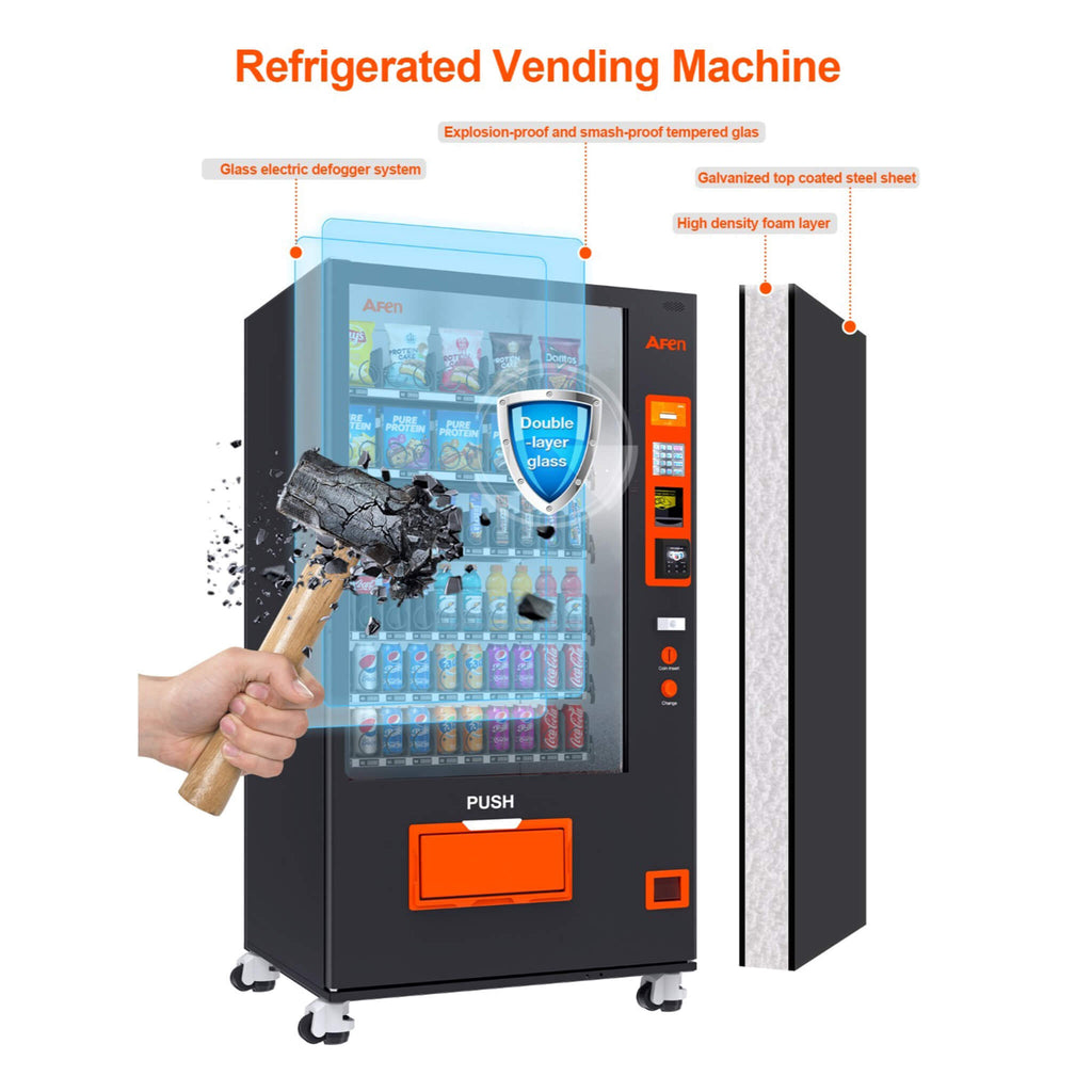 Large 60-Slot Commercial Snack And Drink Refrigerated Combo Vending Machine (SAK58735) – SAKSBY WHOLESALE, view 2