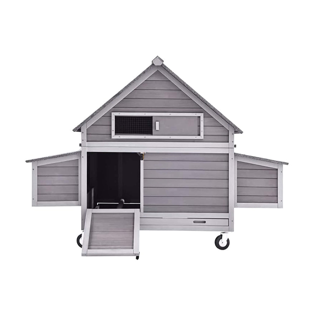 Large 63-Inch Movable Wooden Hen House With Wheels And Nesting Box (SAK50791) – SAKSBY WHOLESALE