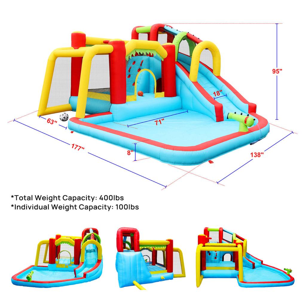 Large 7-In-1 Inflatable Water Slide Bouncer Pool With Climbing Wall (SAK60841) – SAKSBY WHOLESALE, view 15