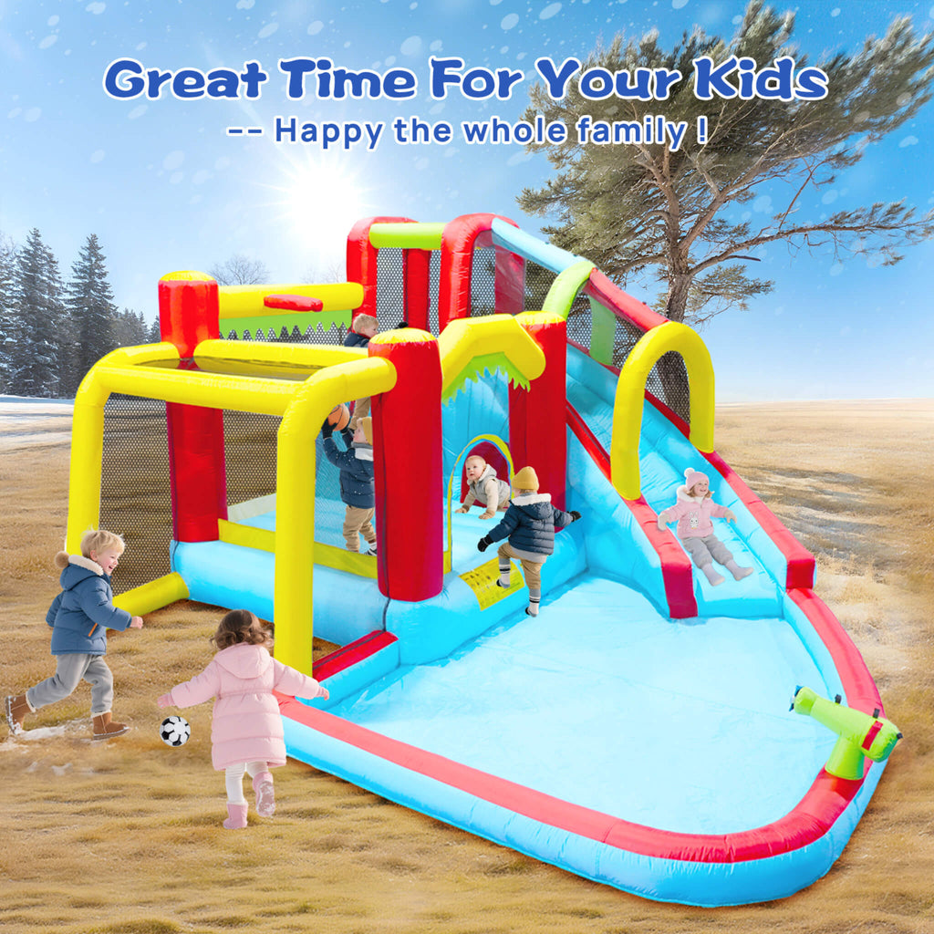Large 7-In-1 Inflatable Water Slide Bouncer Pool With Climbing Wall (SAK60841) – SAKSBY WHOLESALE, view 6