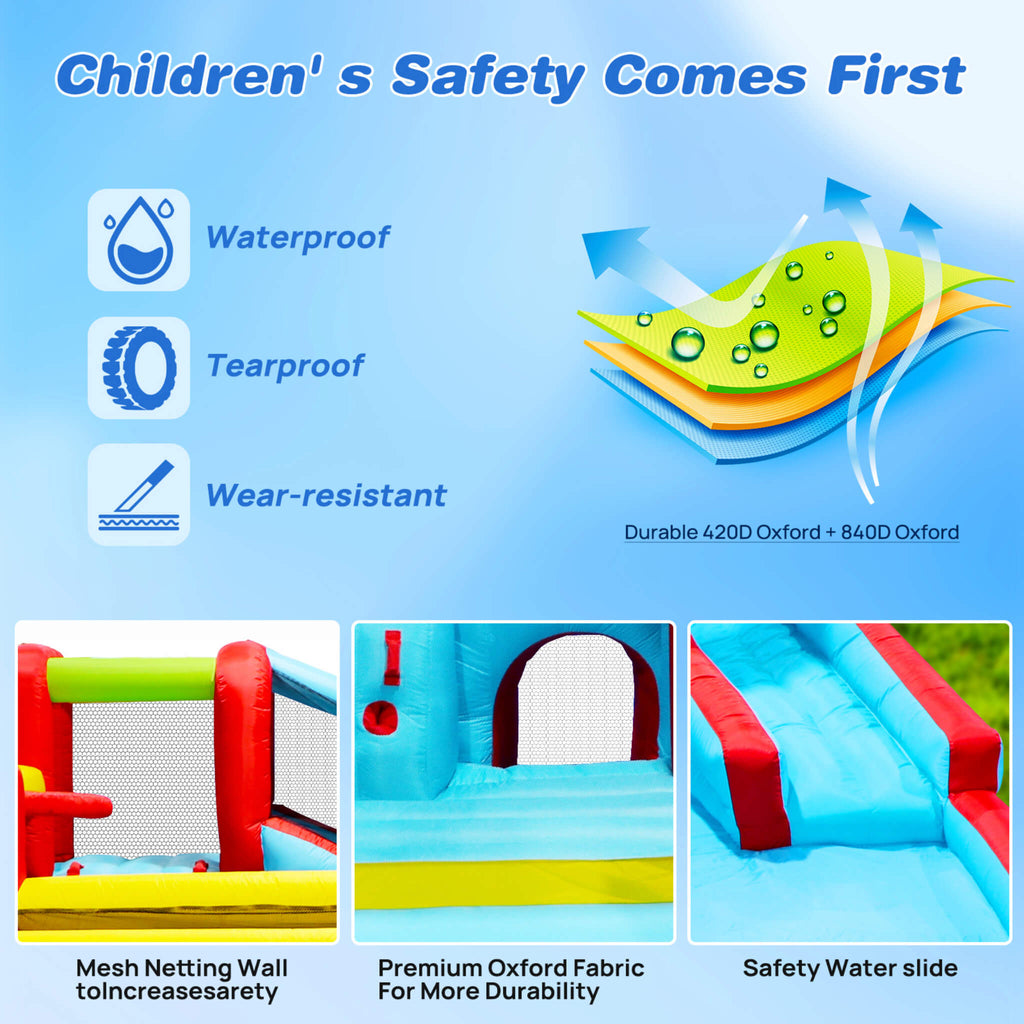 Large 7-In-1 Inflatable Water Slide Bouncer Pool With Climbing Wall (SAK60841) – SAKSBY WHOLESALE, view 7