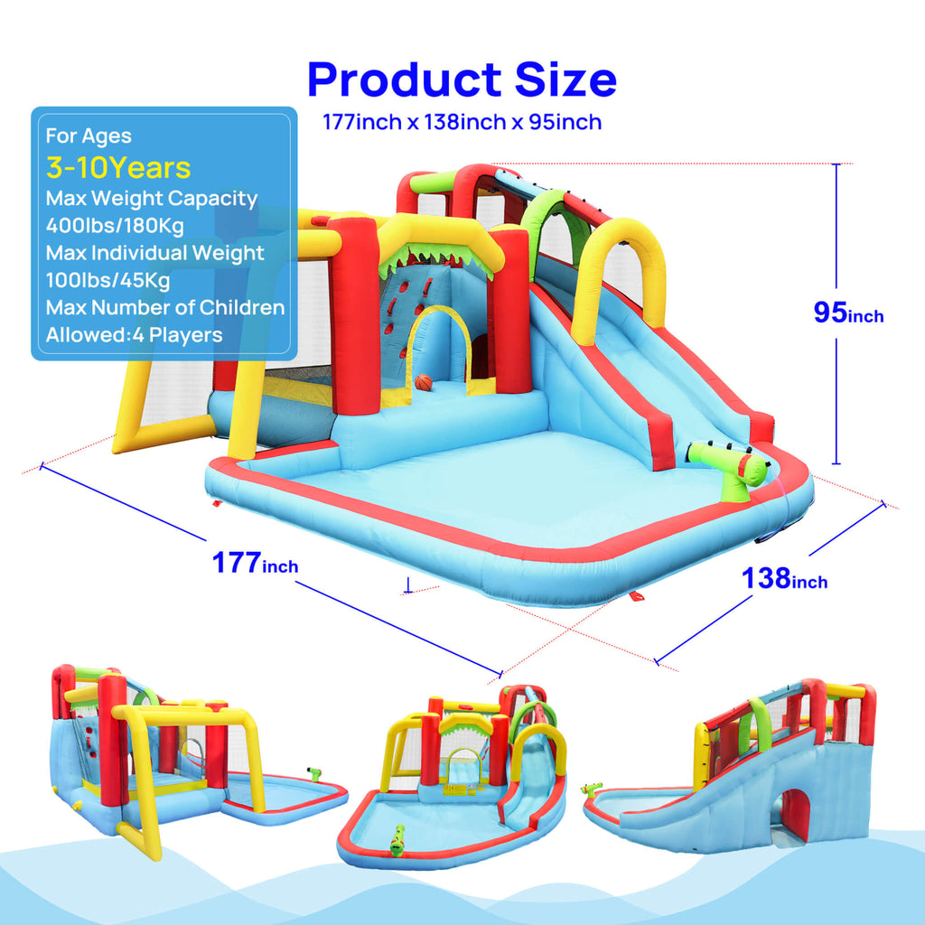 Large 7-In-1 Inflatable Water Slide Bouncer Pool With Climbing Wall (SAK60841) – SAKSBY WHOLESALE, view 14