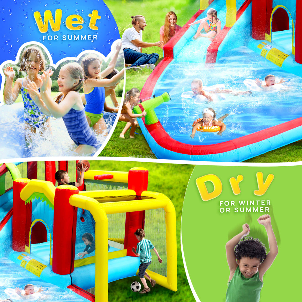 Large 7-In-1 Inflatable Water Slide Bouncer Pool With Climbing Wall (SAK60841) – SAKSBY WHOLESALE, view 12