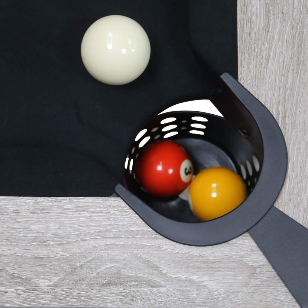 Large 84-Inch Rustic Gray Pool Table With Cues, Balls And X-Legs (SAK54361) – SAKSBY WHOLESALE, view 6