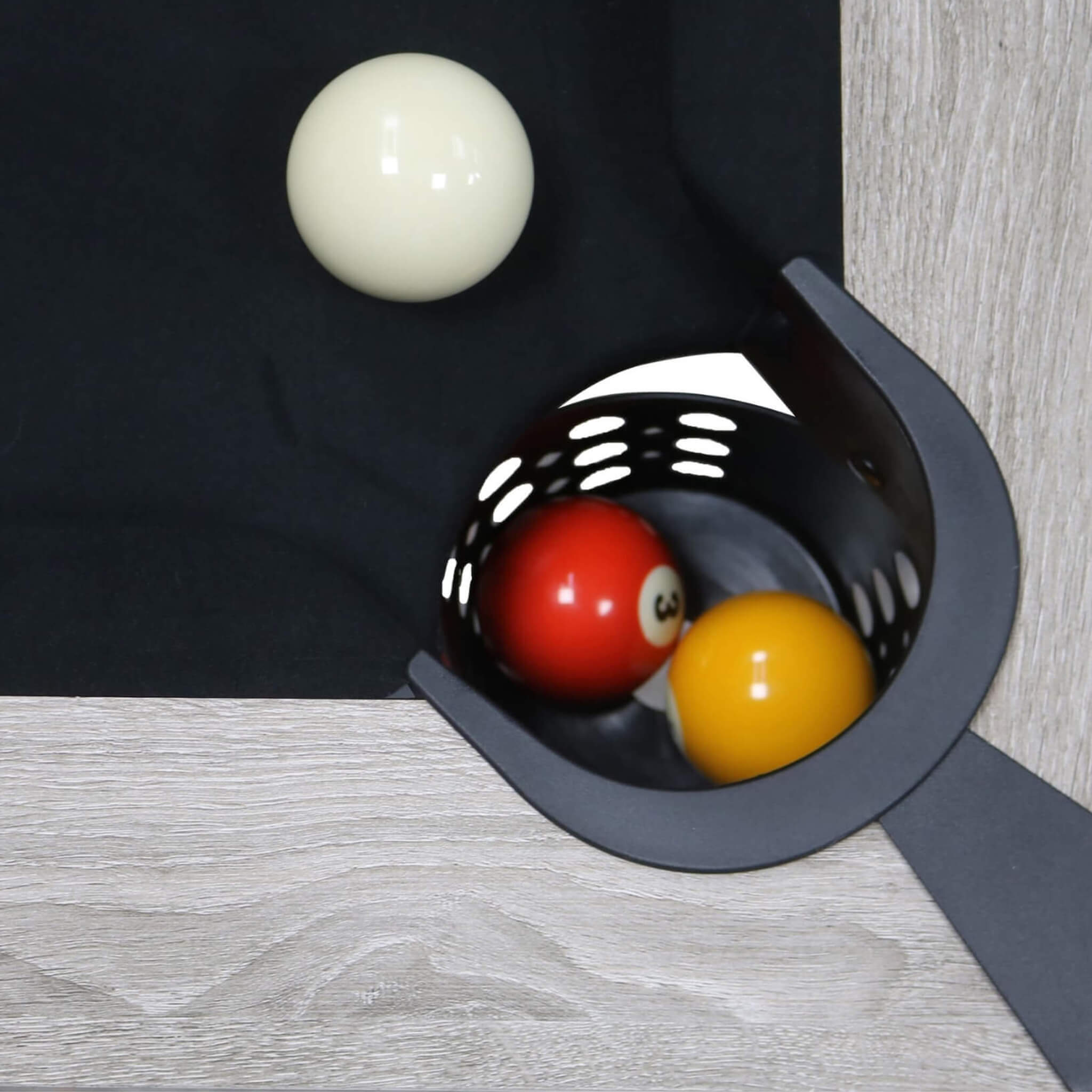Large 84-Inch Rustic Gray Pool Table With Cues, Balls And X-Legs (SAK54361) – SAKSBY WHOLESALE, view 6