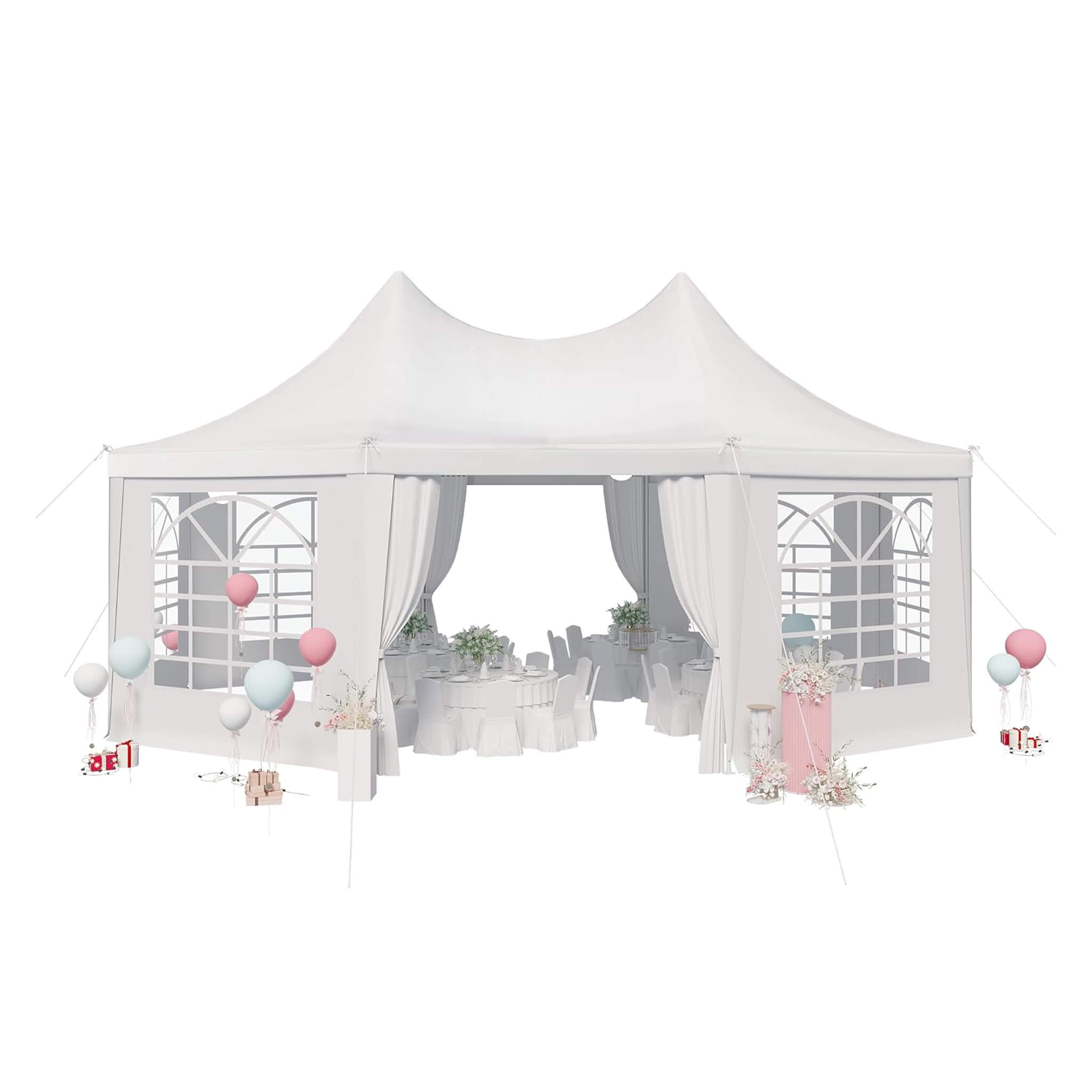 Large Heavy-Duty Customizable Party Tent With Sidewalls And Windows (SAK72615) – SAKSBY WHOLESALE, view 10