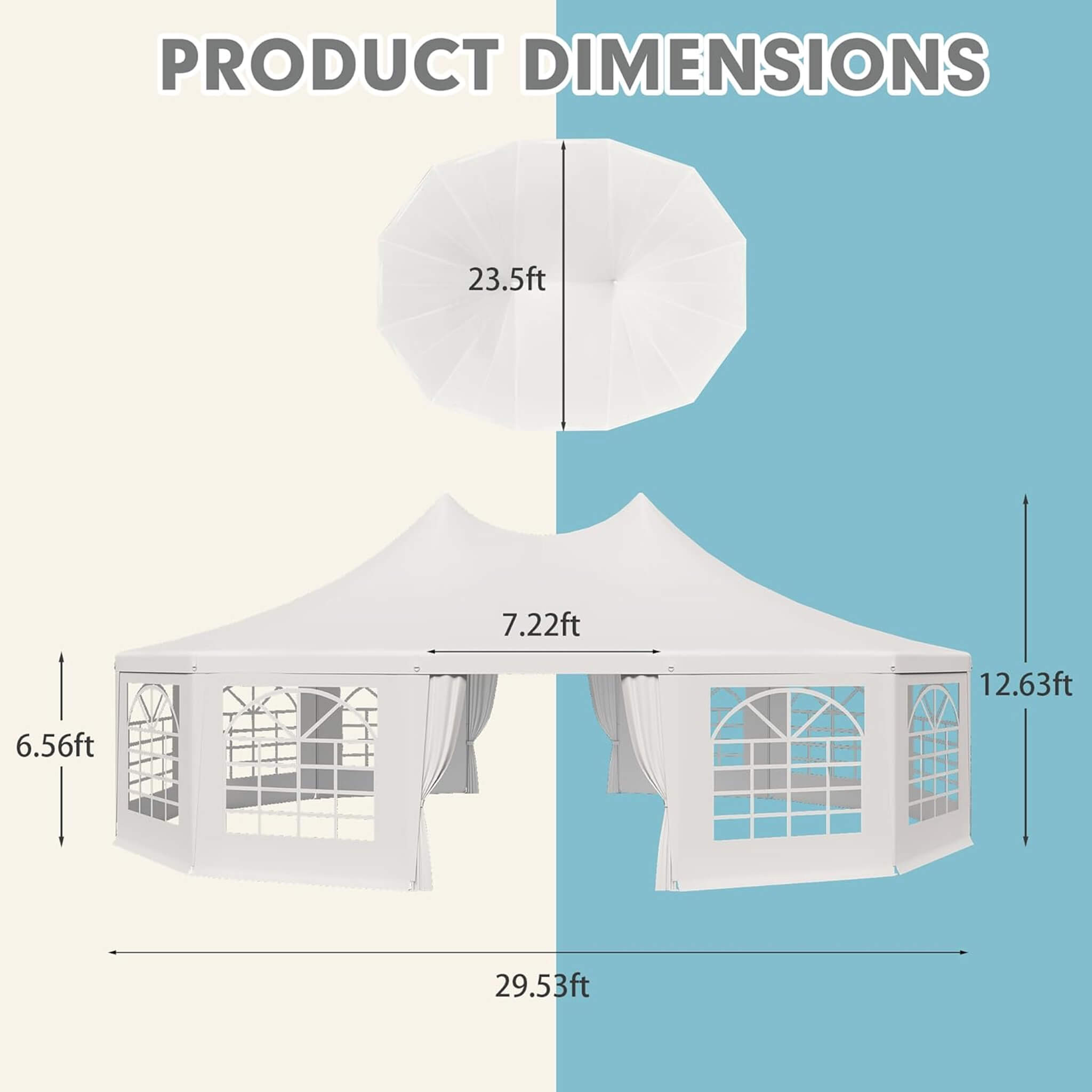Large Heavy-Duty Customizable Party Tent With Sidewalls And Windows (SAK72615) – SAKSBY WHOLESALE, view 9
