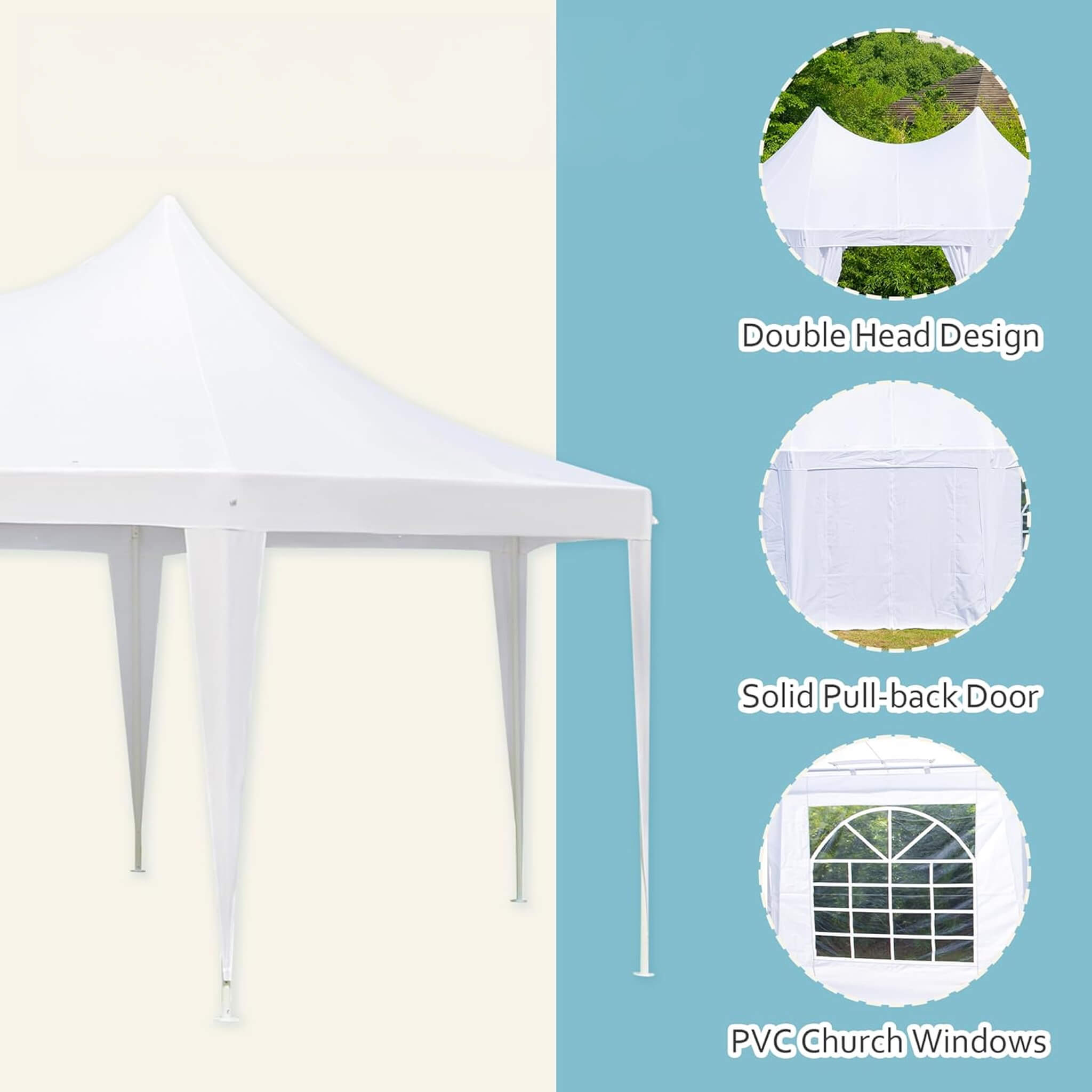 Large Heavy-Duty Customizable Party Tent With Sidewalls And Windows (SAK72615) – SAKSBY WHOLESALE, view 5