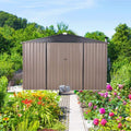 [08X10FT] Alora Large Heavy-Duty Outdoor Metal Garden Tools Storage Utility Shed W/ Lockable Door (SAK72751) – SAKSBY WHOLESA