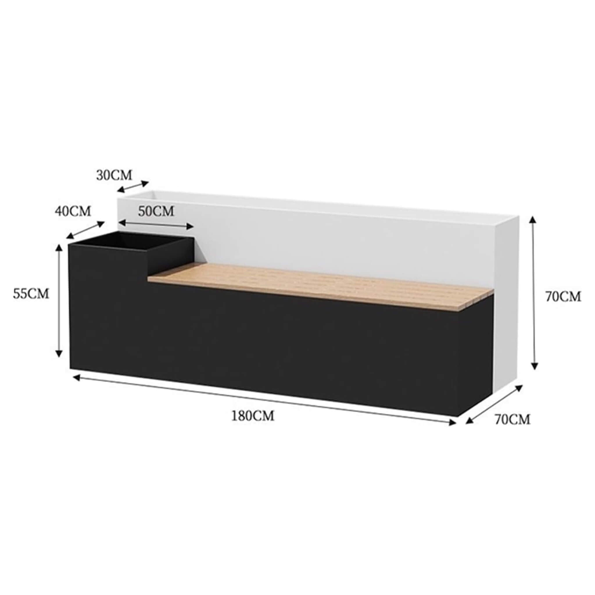 Large Outdoor All-Weather Commercial Flower Box Potting Bench [Made To Order] (SAK70249) – SAKSBY WHOLESALE, view 8