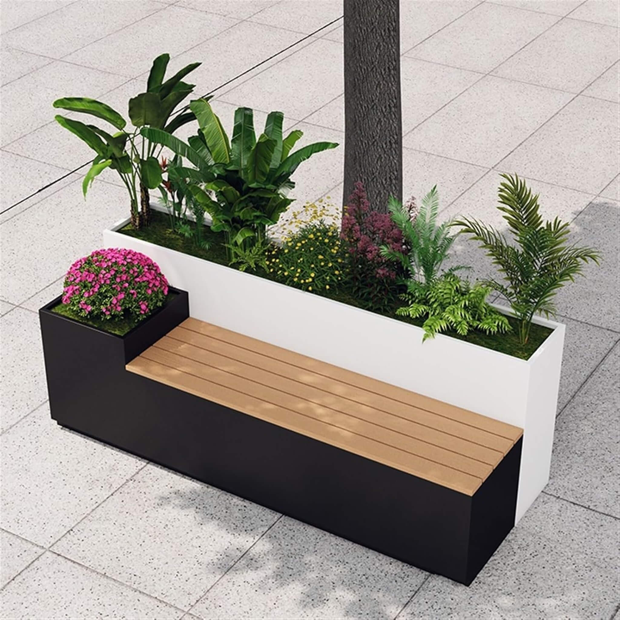 Large Outdoor All-Weather Commercial Flower Box Potting Bench [Made To Order] (SAK70249) – SAKSBY WHOLESALE, view 3