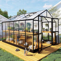 [08X12FT] Large Premium Outdoor Aluminum Polycarbonate Greenhouse With Double Swing Doors (SAK92641) – SAKSBY WHOLESALE