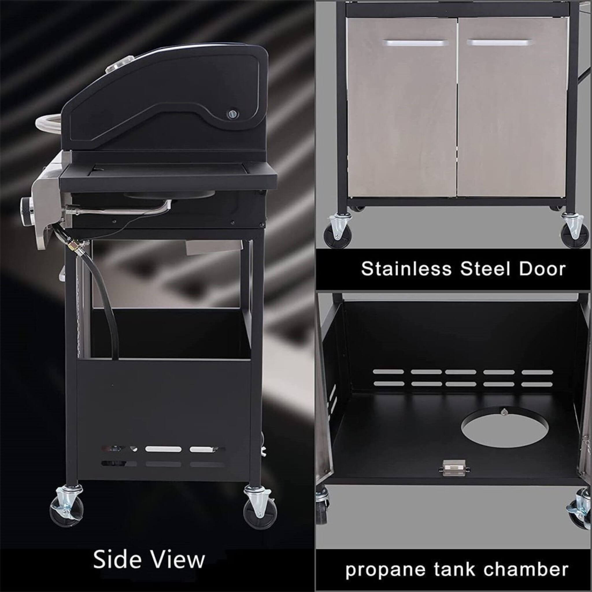 Large Outdoor 42K BTU BBQ Stainless Steel Propane Gas Grill With 4 Burners (SAK61283) – SAKSBY WHOLESALE, view 7