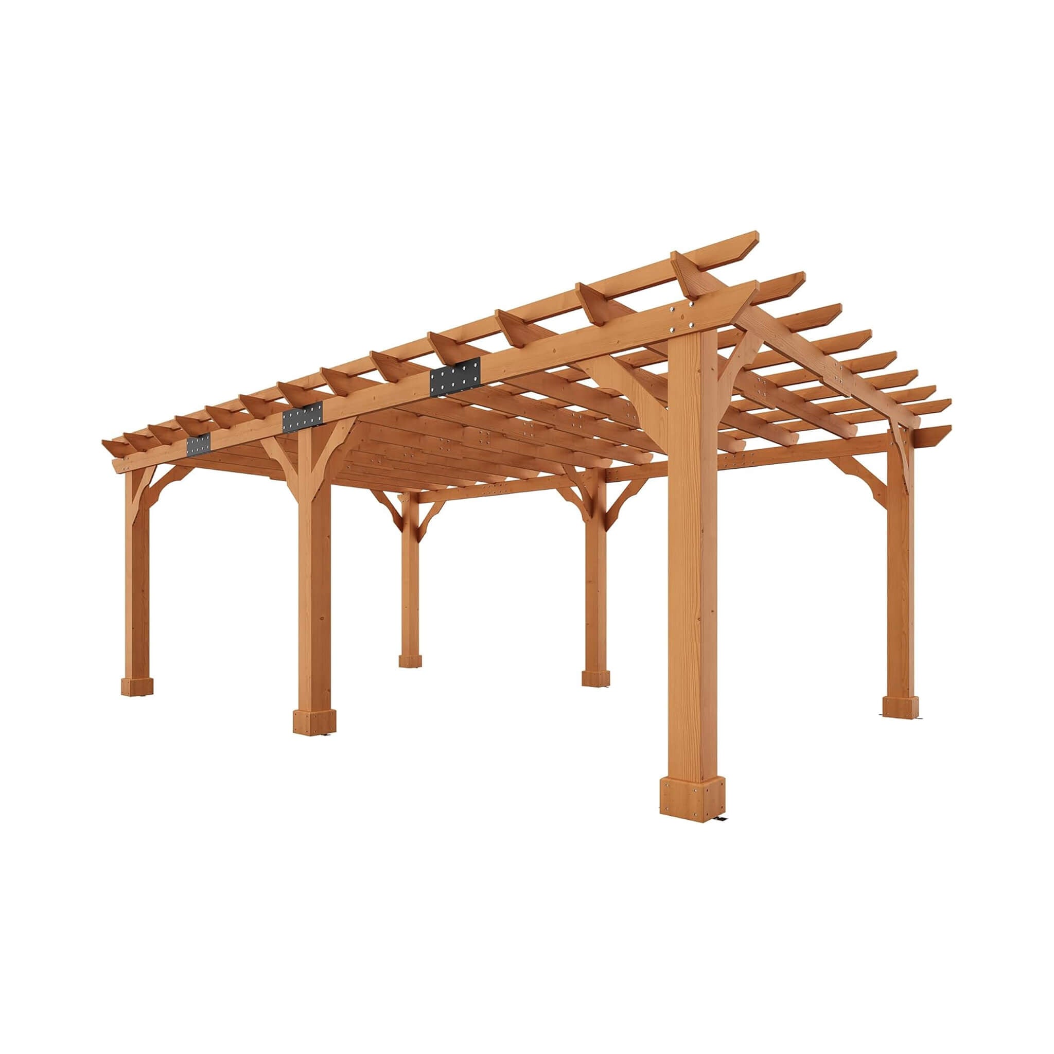 Alora Large Outdoor Cedar Wood Pergola Kit With Slatted Roof (SAK31064) – SAKSBY WHOLESALE, view 9
