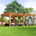 Alora Large Outdoor Cedar Wood Pergola Kit With Slatted Roof (SAK31064) – SAKSBY WHOLESALE