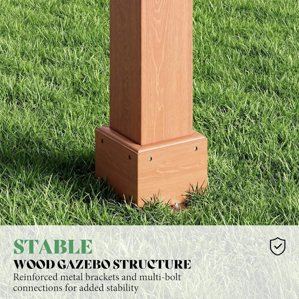 Alora Large Outdoor Cedar Wood Pergola Kit With Slatted Roof (SAK31064) – SAKSBY WHOLESALE, view 5