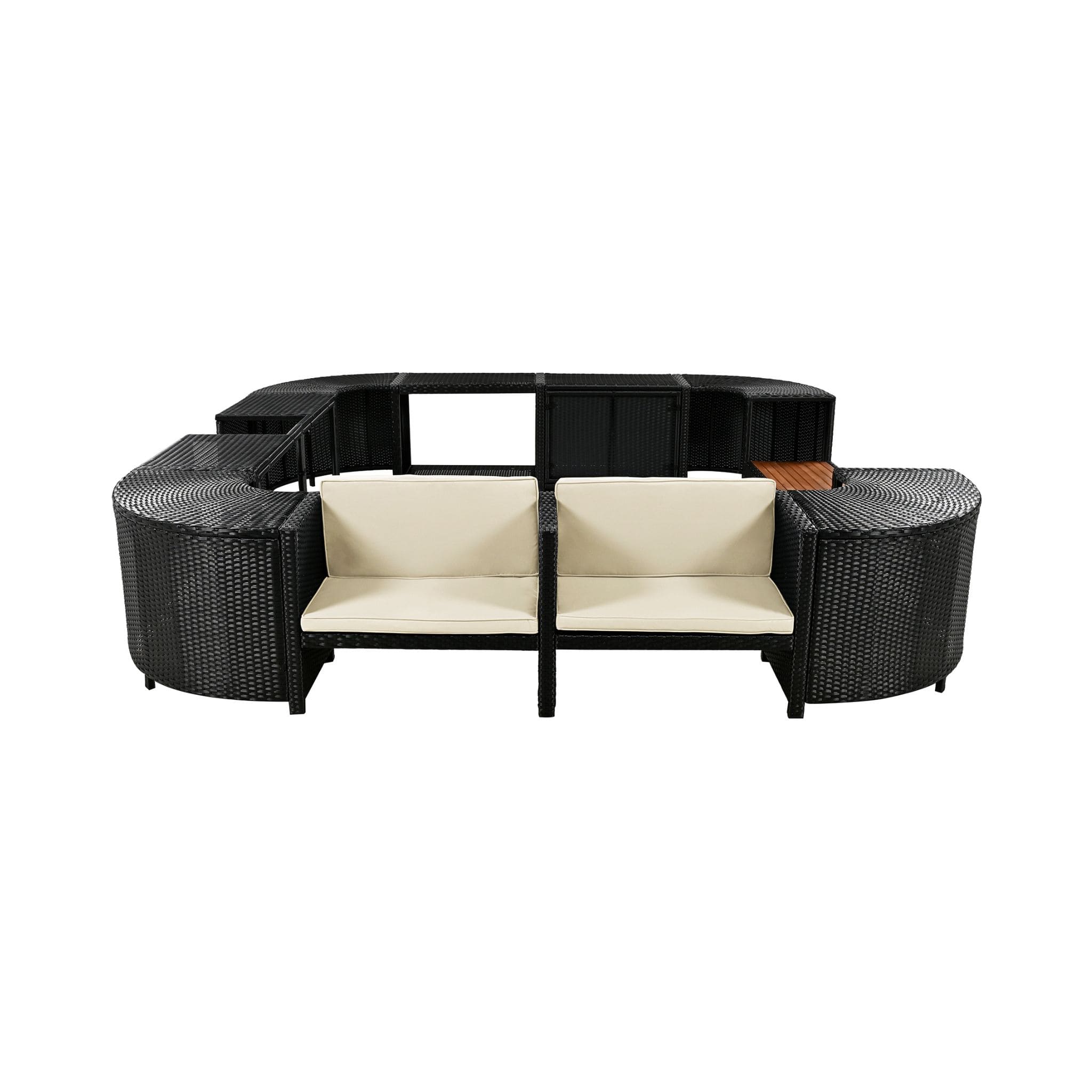 Alora Large Outdoor Quadrilateral Spa Surround Rattan Sectional Sofa Set With Storage Compartments (SAK80217) – SAKSBY WHOLES