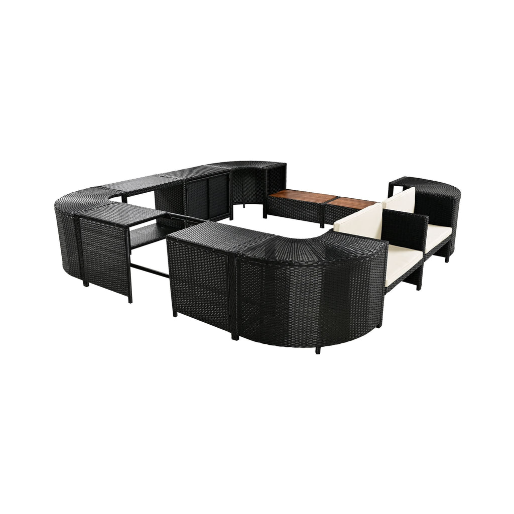 Alora Large Outdoor Quadrilateral Spa Surround Rattan Sectional Sofa Set With Storage Compartments (SAK80217) – SAKSBY WHOLES