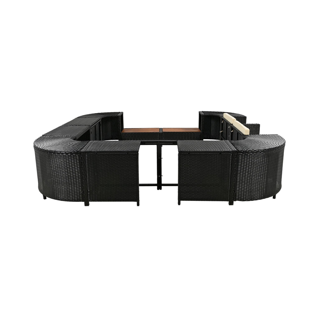 Alora Large Outdoor Quadrilateral Spa Surround Rattan Sectional Sofa Set With Storage Compartments (SAK80217) – SAKSBY WHOLES