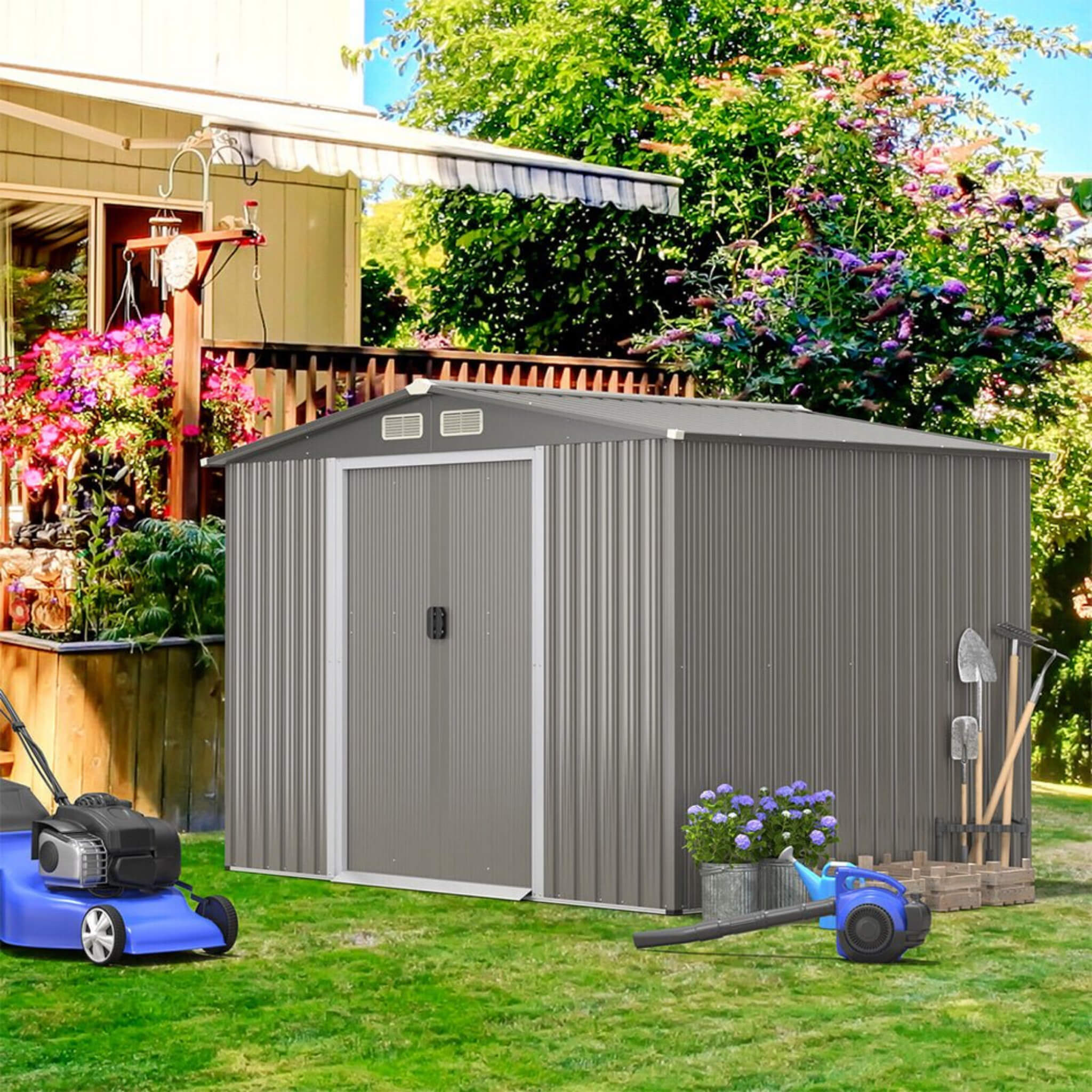 [08X06FT] Alora Premium Outdoor Steel Tool Storage Garden Backyard Shed (SAK74185) – SAKSBY WHOLESALE, view 6