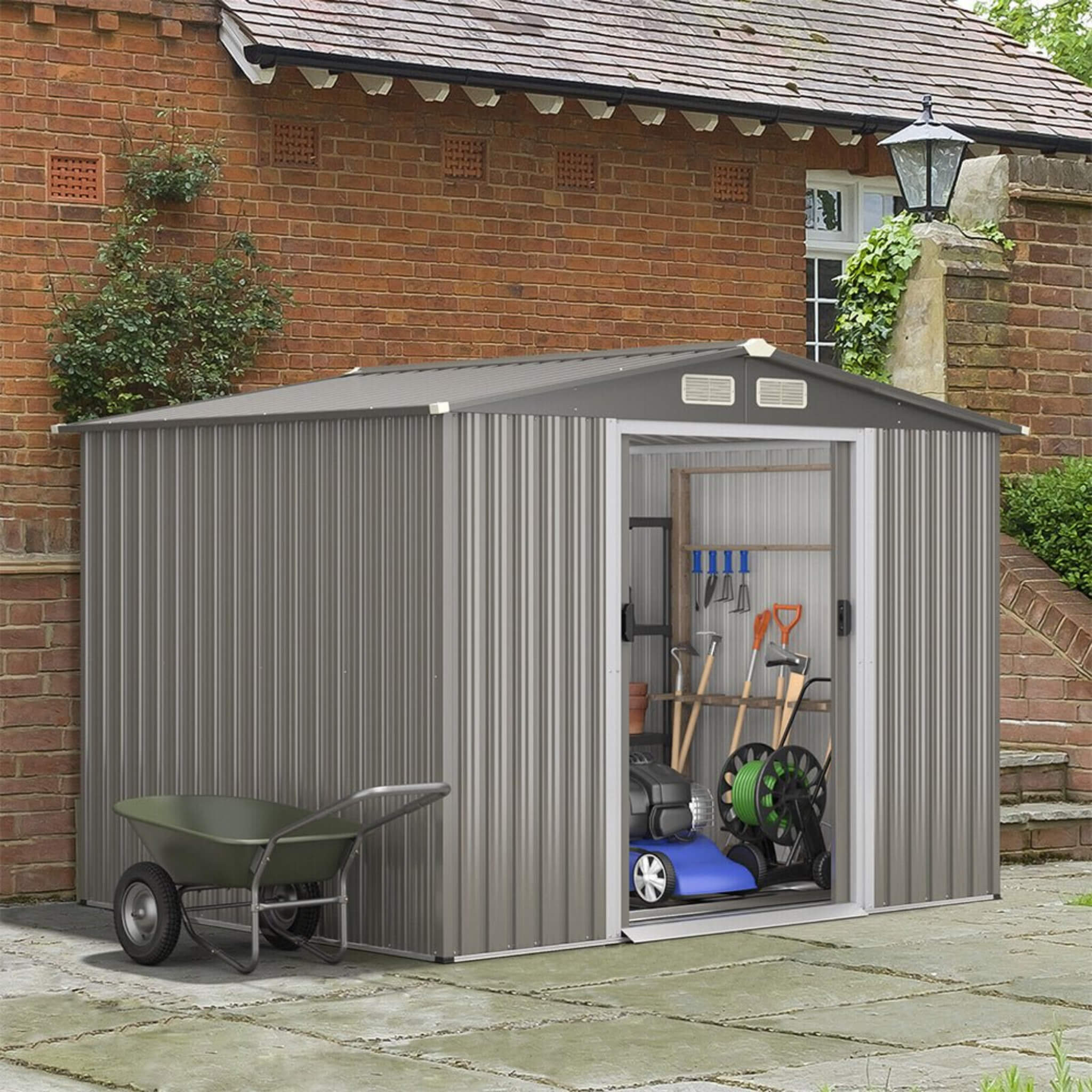 [08X06FT] Alora Premium Outdoor Steel Tool Storage Garden Backyard Shed (SAK74185) – SAKSBY WHOLESALE, view 4