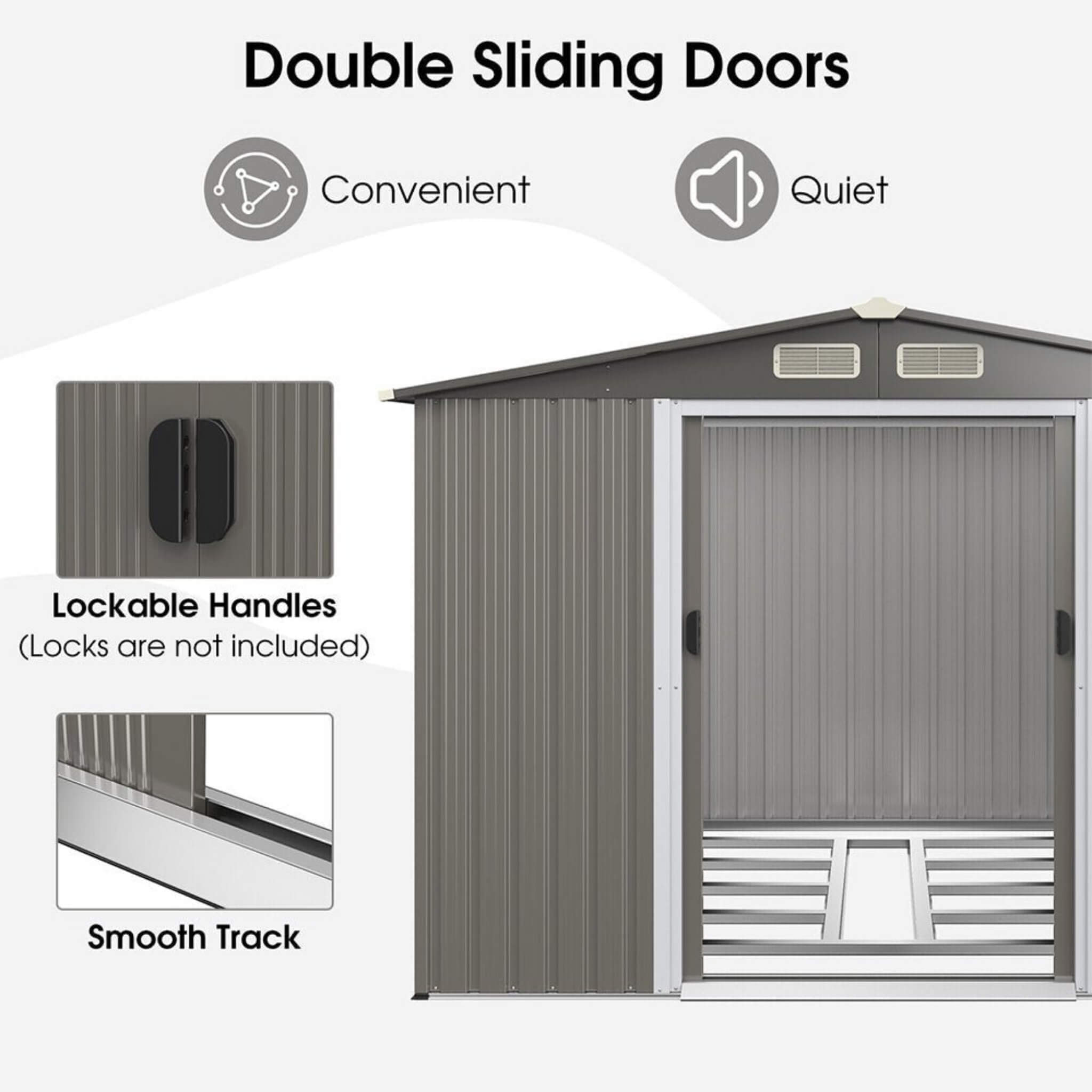 [08X06FT] Alora Premium Outdoor Steel Tool Storage Garden Backyard Shed (SAK74185) – SAKSBY WHOLESALE, view 10