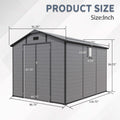 Alora Large Plastic Lockable Resin Outdoor Storage Shed With Window And Floor (SAK25870) – SAKSBY WHOLESALE, view 8