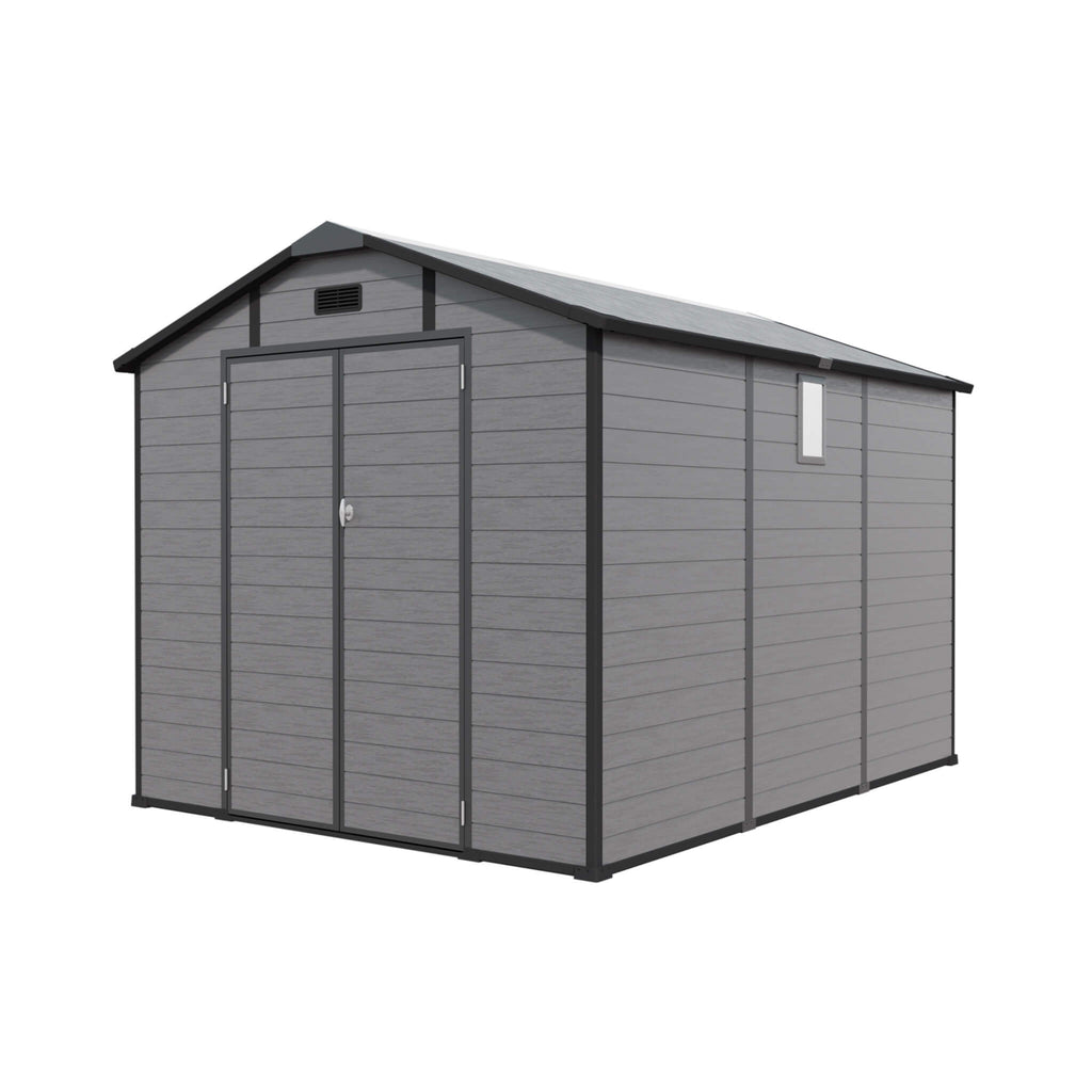 Alora Large Plastic Lockable Resin Outdoor Storage Shed With Window And Floor (SAK25870) – SAKSBY WHOLESALE, view 7