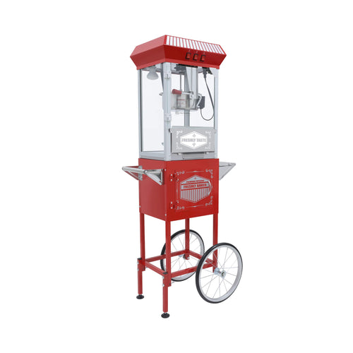Large Premium 12-Ounce Vintage-Style Theater Popcorn Machine Maker With Cart, Red (SAK87184) – SAKSBY WHOLESALE