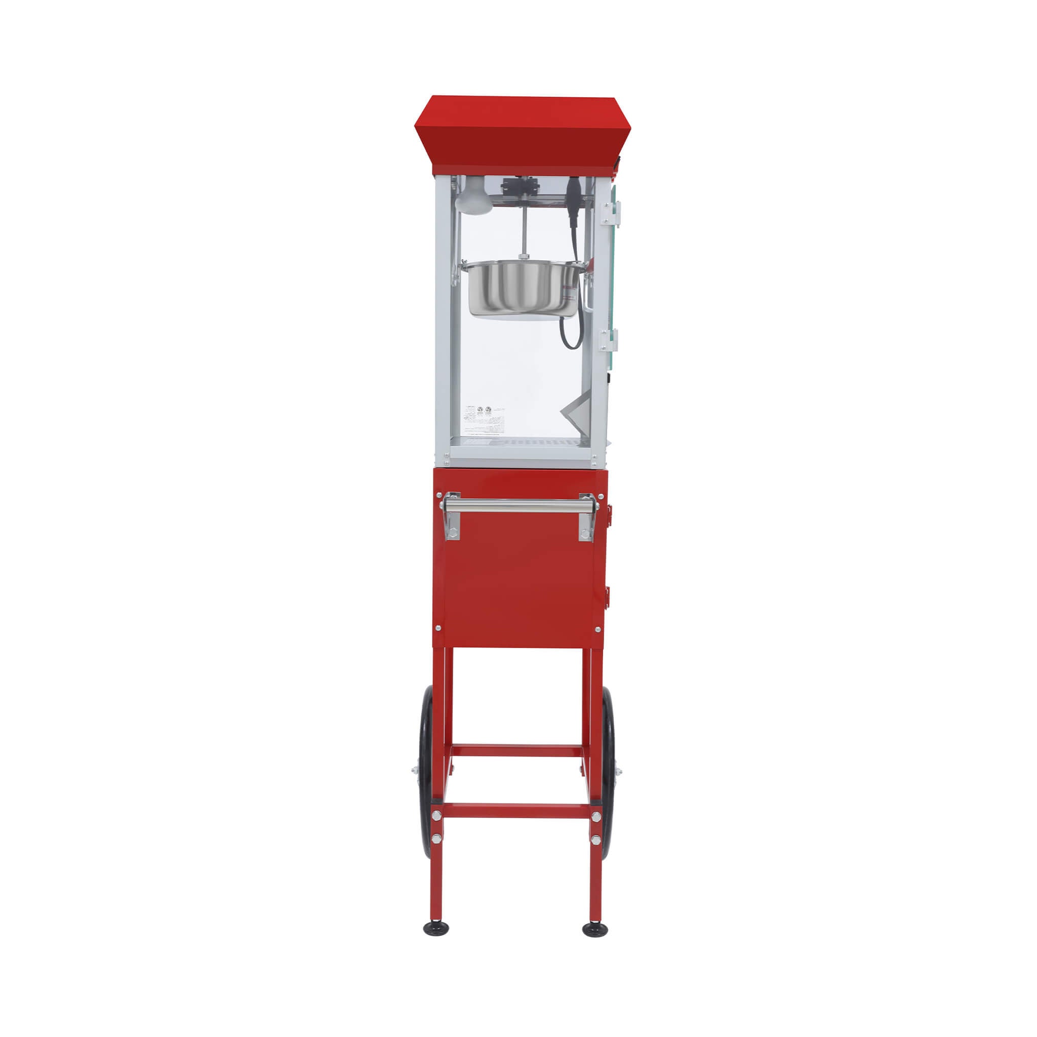 Large Premium 12-Ounce Vintage-Style Theater Popcorn Machine Maker With Cart, Red (SAK87184) – SAKSBY WHOLESALE, view 3
