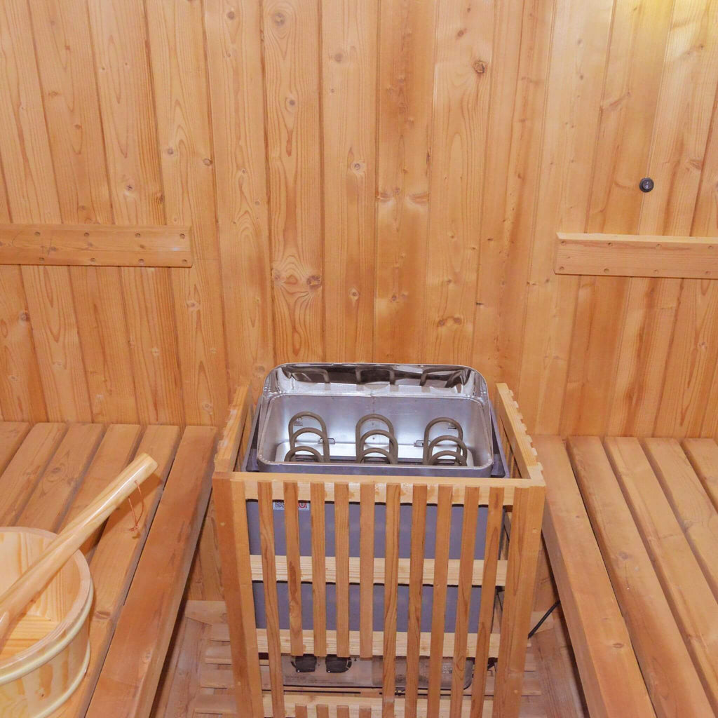 Thermora Ignite Large Premium American White Oak Outdoor Wooden Barrel Sauna With 4.5KW Sauna Heater (SAK45968) – SAKSBY WHOL