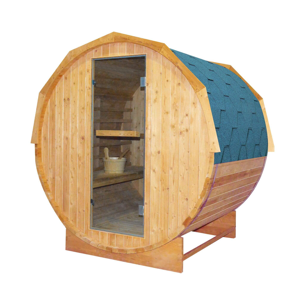 Thermora Ignite Large Premium American White Oak Outdoor Wooden Barrel Sauna With 4.5KW Sauna Heater (SAK45968) – SAKSBY WHOL