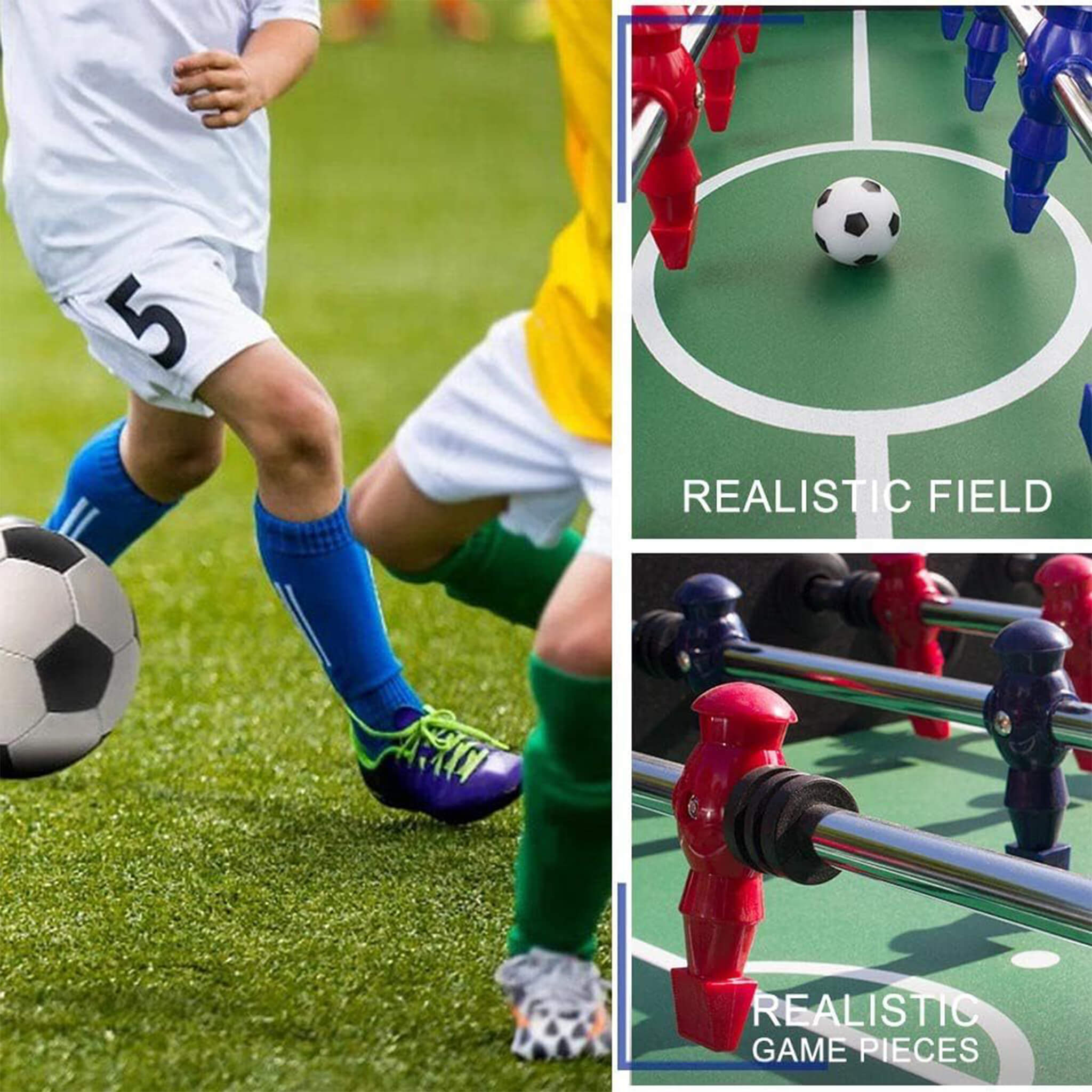 Large 56-Inch Premium Full-Size Soccer Foosball Game Table (SAK96312) – SAKSBY WHOLESALE, view 5