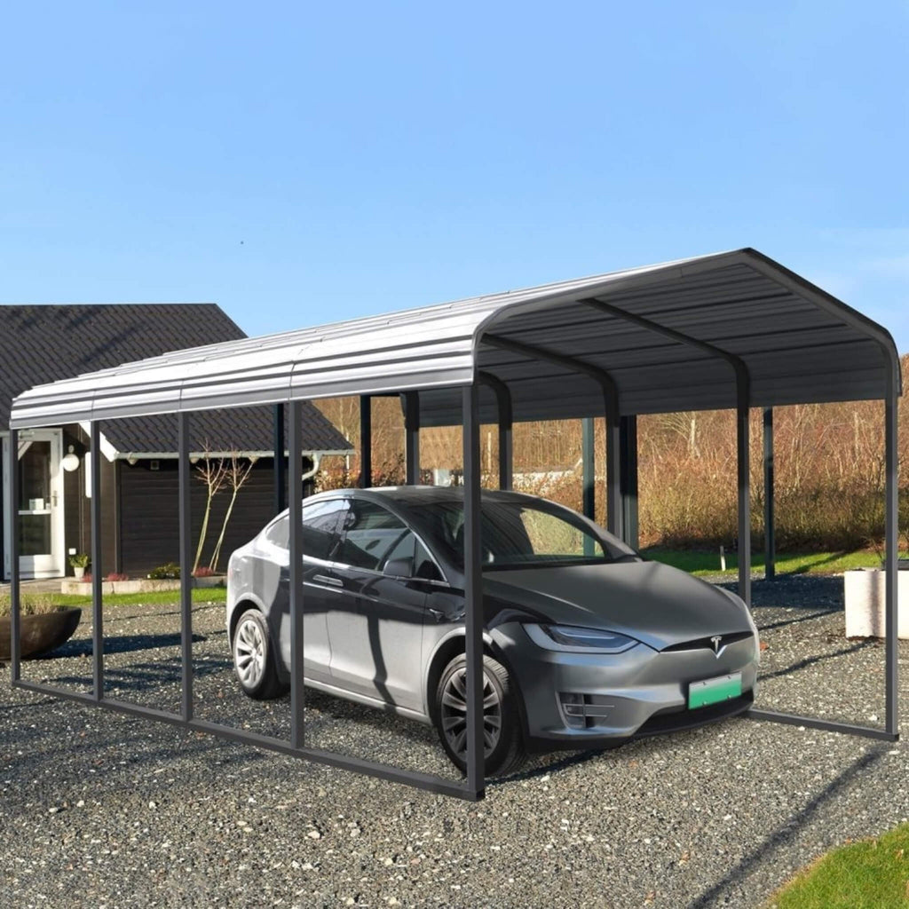 [12X20FT] Alora Premium Modern Heavy-Duty Outdoor Alloy Steel Carport Canopy (SAK91486) – SAKSBY WHOLESALE, view 4