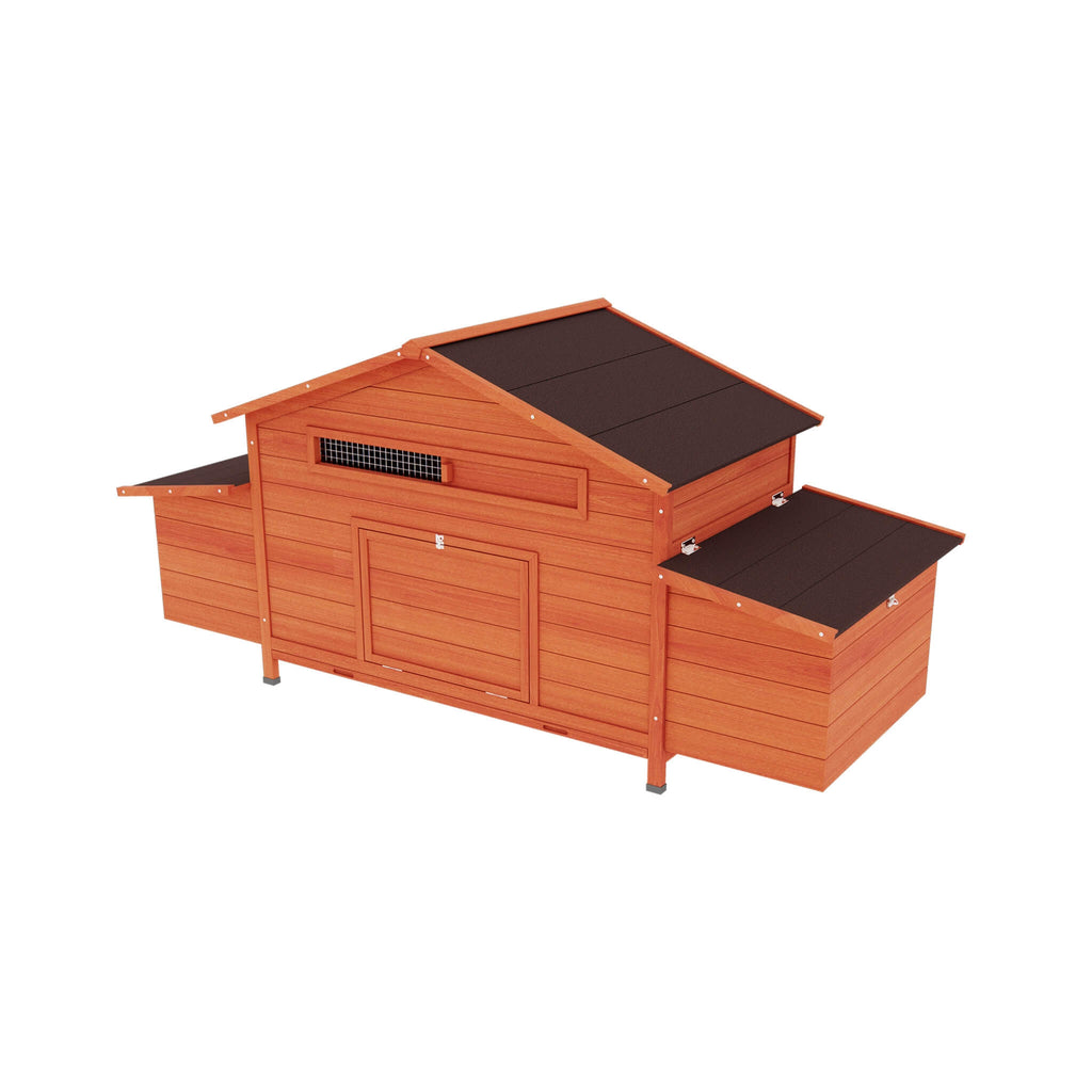 Large 44-Inch Premium Outdoor Spacious Wooden Chicken Coop With Two-Sides Nesting Boxes (SAK21875) – SAKSBY WHOLESALE, view 6