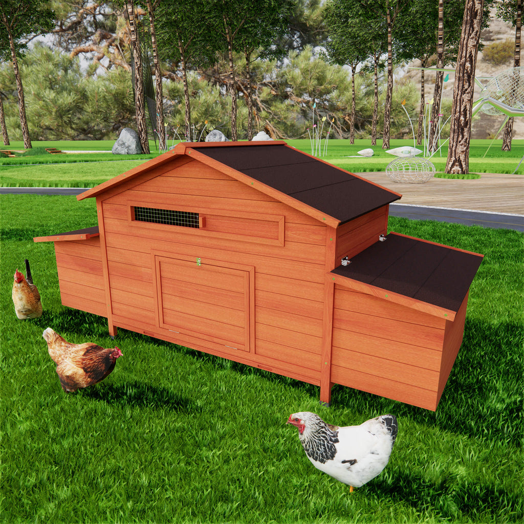 Large 44-Inch Premium Outdoor Spacious Wooden Chicken Coop With Two-Sides Nesting Boxes (SAK21875) – SAKSBY WHOLESALE, view 3