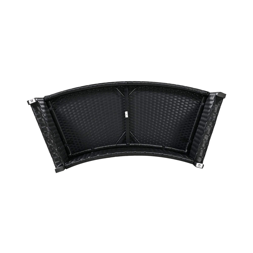 Alora Large Premium Surround Spa Patio Rattan Sofa Set With Storage Compartments And Cushions (SAK75629)