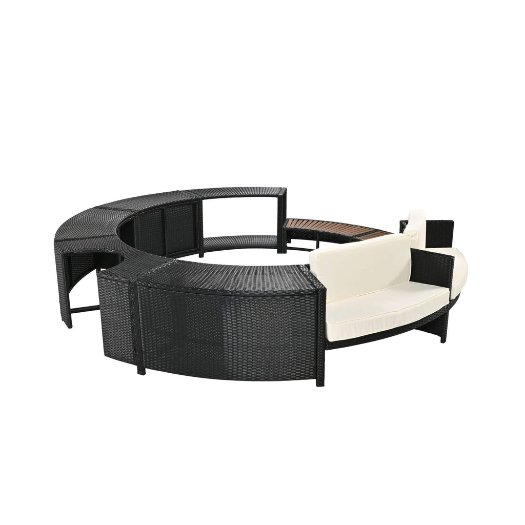 Alora Large Premium Surround Spa Patio Rattan Sofa Set With Storage Compartments And Cushions (SAK75629) – SAKSBY WHOLESALE, 