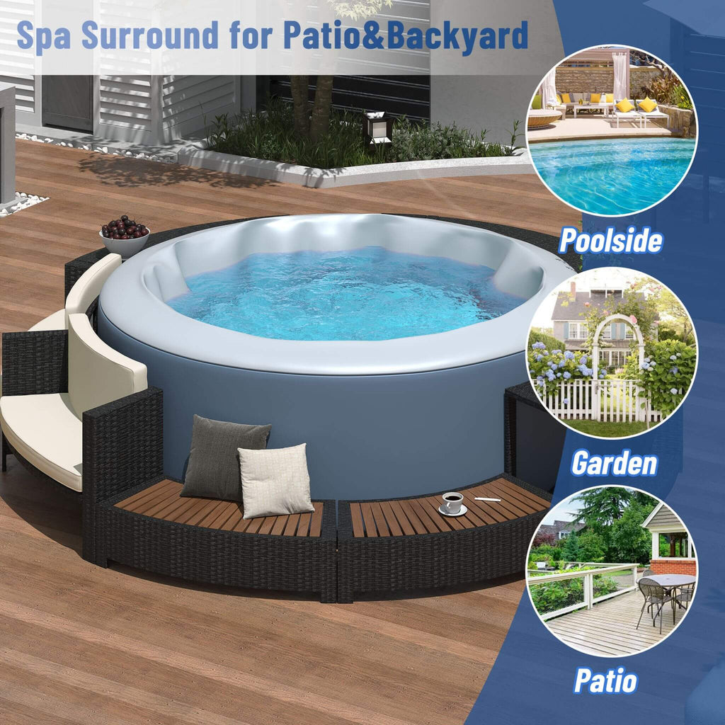 Alora Large Premium Surround Spa Patio Rattan Sofa Set With Storage Compartments And Cushions (SAK75629) – SAKSBY WHOLESALE, 