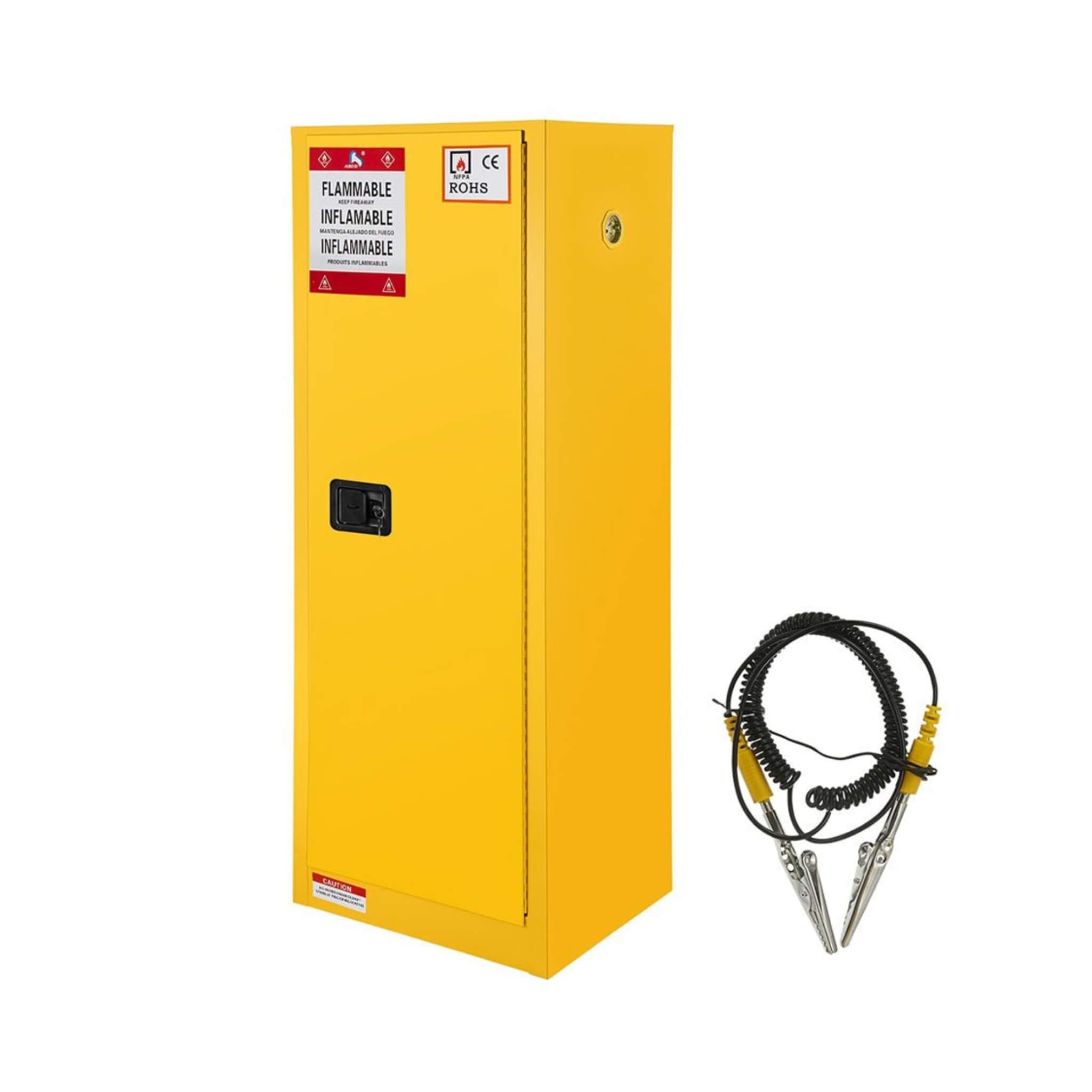 Large Yellow 35-Inch Heavy-Duty Flammable Welded Fireproof Storage Cabinet (SAK52837) – SAKSBY WHOLESALE, view 3