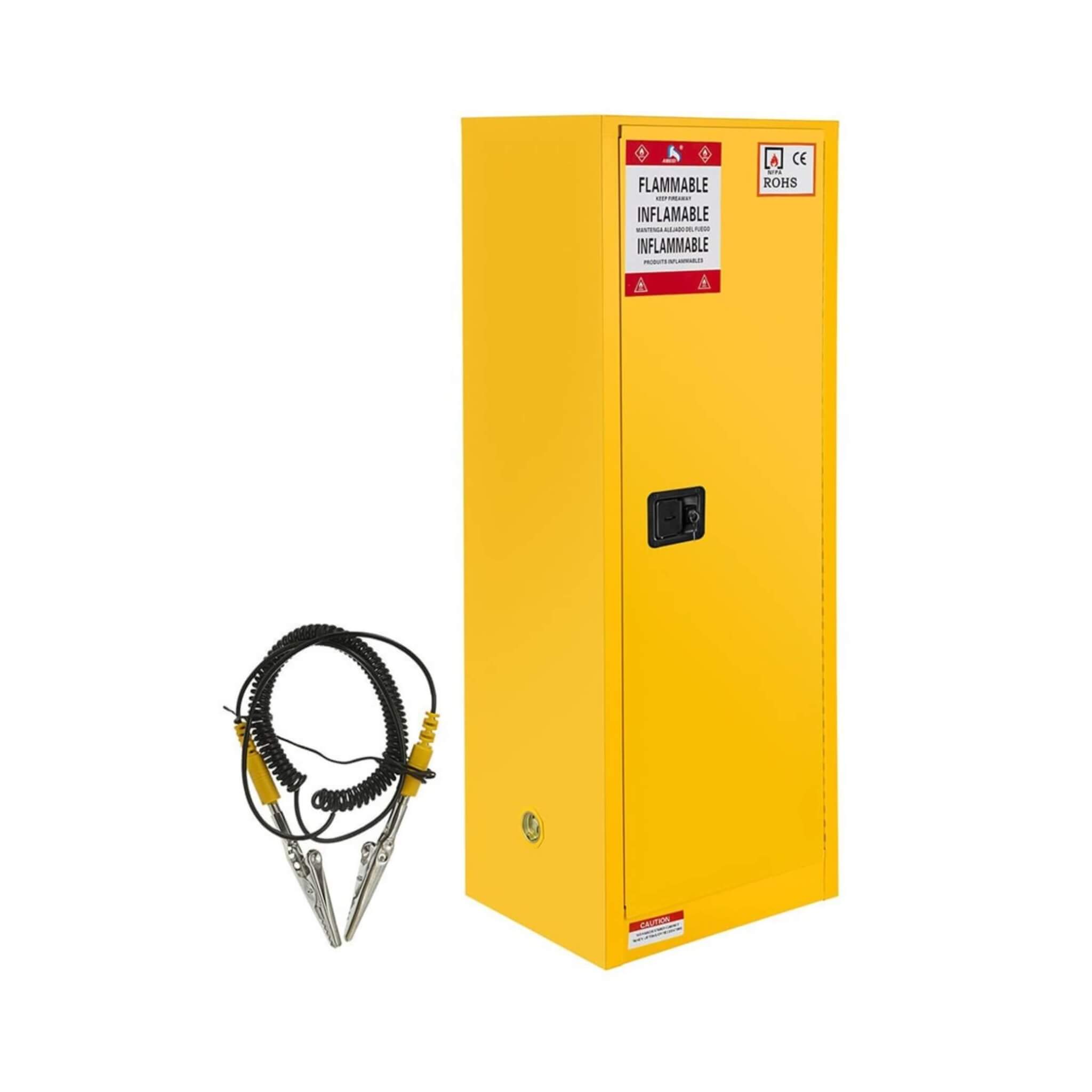 Large Yellow 35-Inch Heavy-Duty Flammable Welded Fireproof Storage Cabinet (SAK52837) – SAKSBY WHOLESALE, view 11