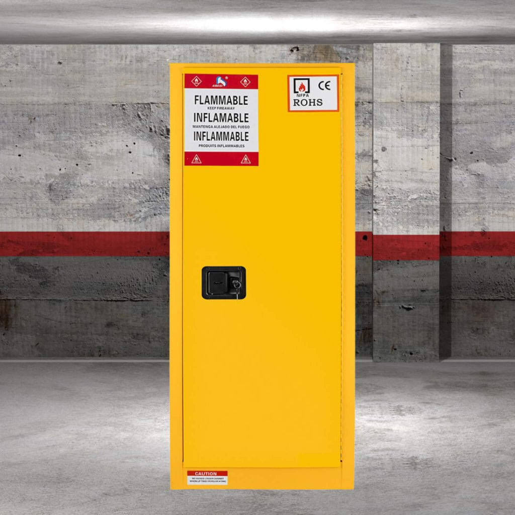Large Yellow 35-Inch Heavy-Duty Flammable Welded Fireproof Storage Cabinet (SAK52837) – SAKSBY WHOLESALE, view 14