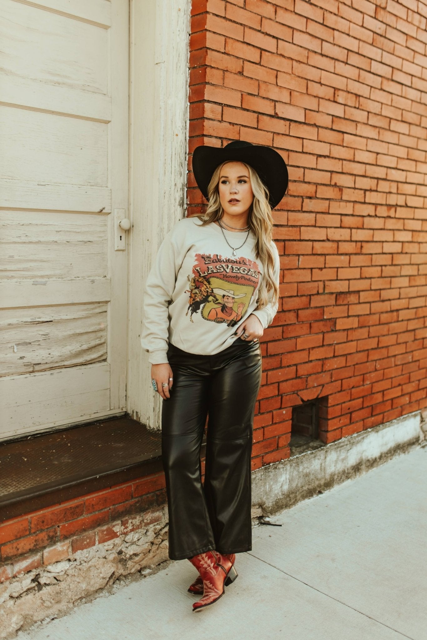 Wild Junkie Las Vegas Howdy Partner Graphic Sweatshirt — lifestyle context