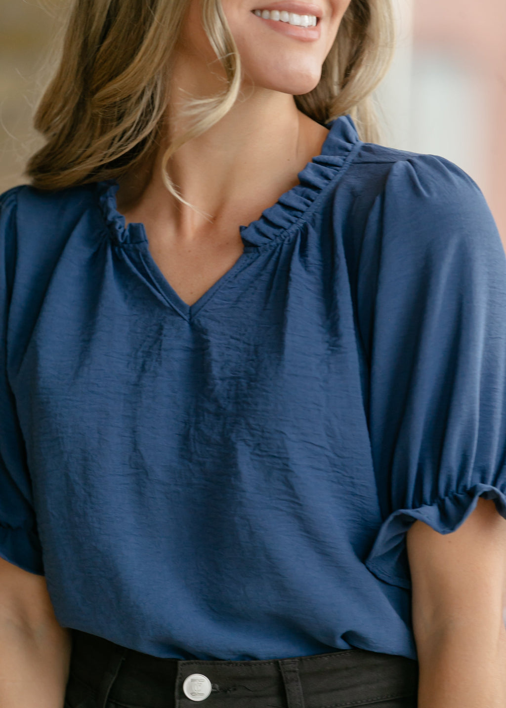 Inherit Co. Laurel V-neck Short Sleeve Top - FINAL SALE — lifestyle context