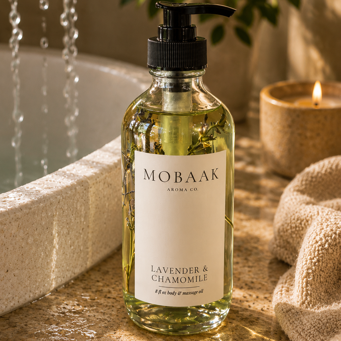 Lavender & Chamomile Body Oil – Mobaak Aromatherapy Shoppe