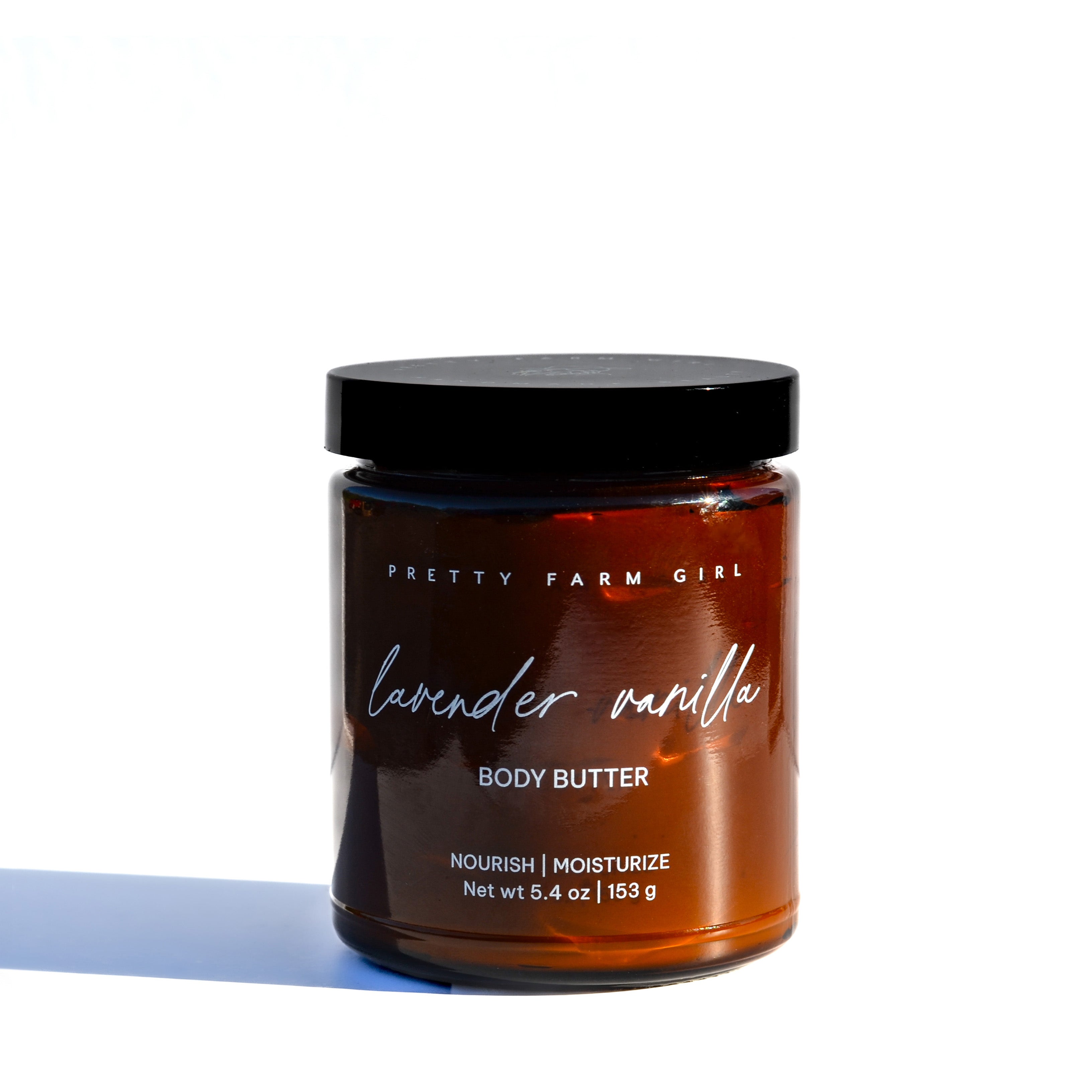 Pretty farm girl Lavender Vanilla Bean Tallow Body Butter — back view
