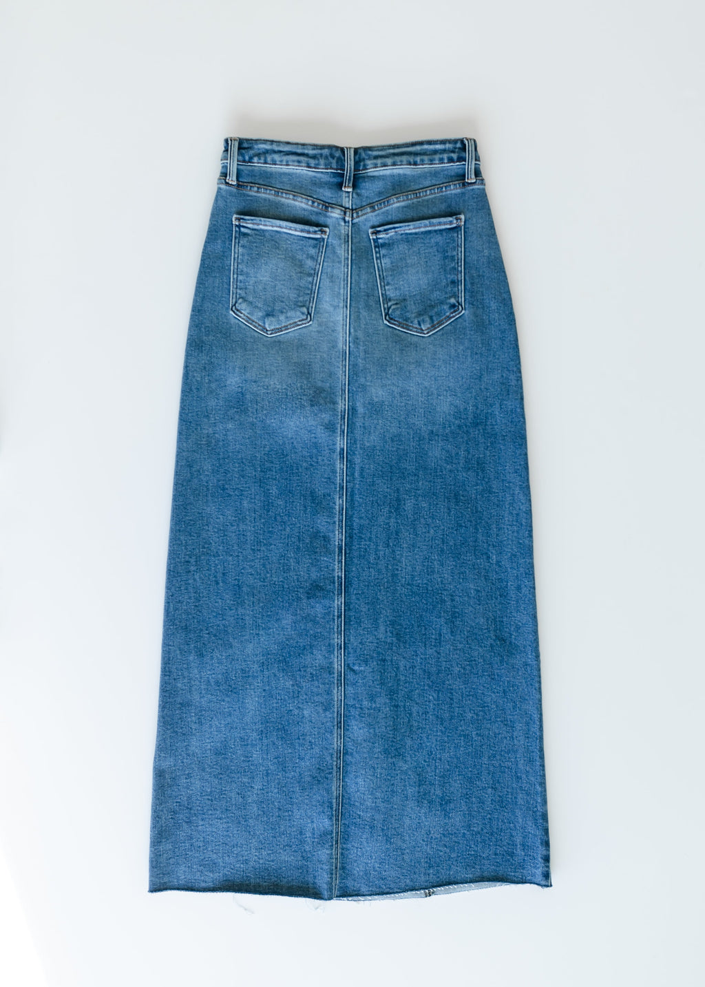 Inherit Co. Inherit Co. Lee A-Line Raw Hem Maxi Skirt - FINAL SALE — detail close-up