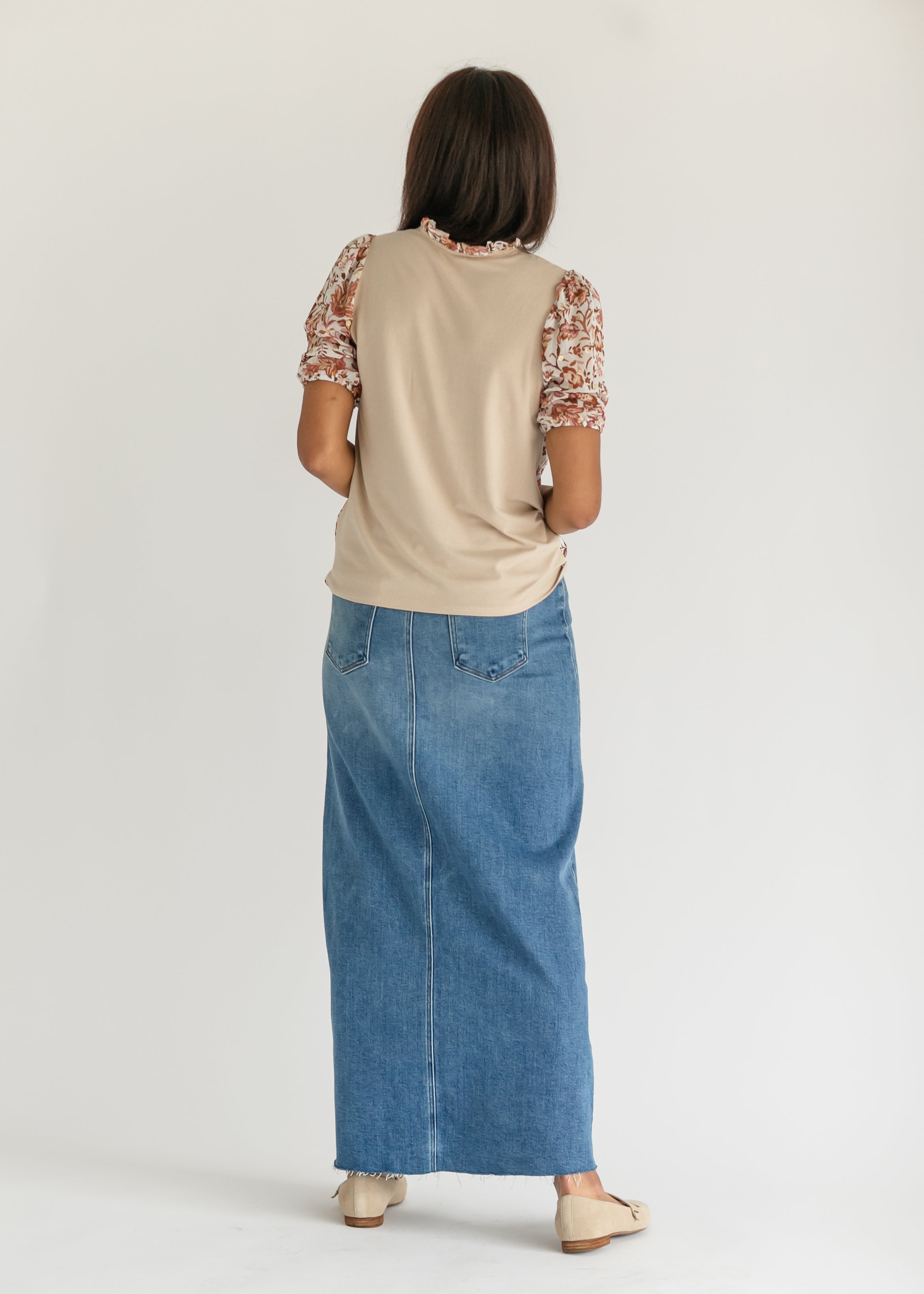 Inherit Co. Inherit Co. Lee A-Line Raw Hem Maxi Skirt - FINAL SALE — feature highlight