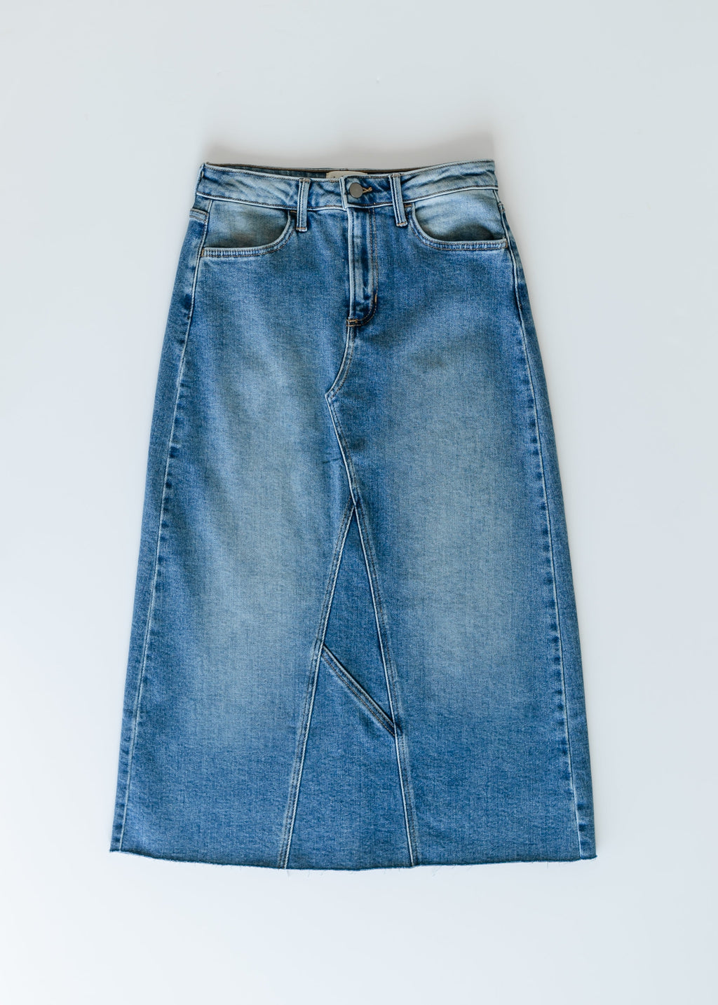Inherit Co. Inherit Co. Lee A-Line Raw Hem Midi Skirt - FINAL SALE — comparison shot