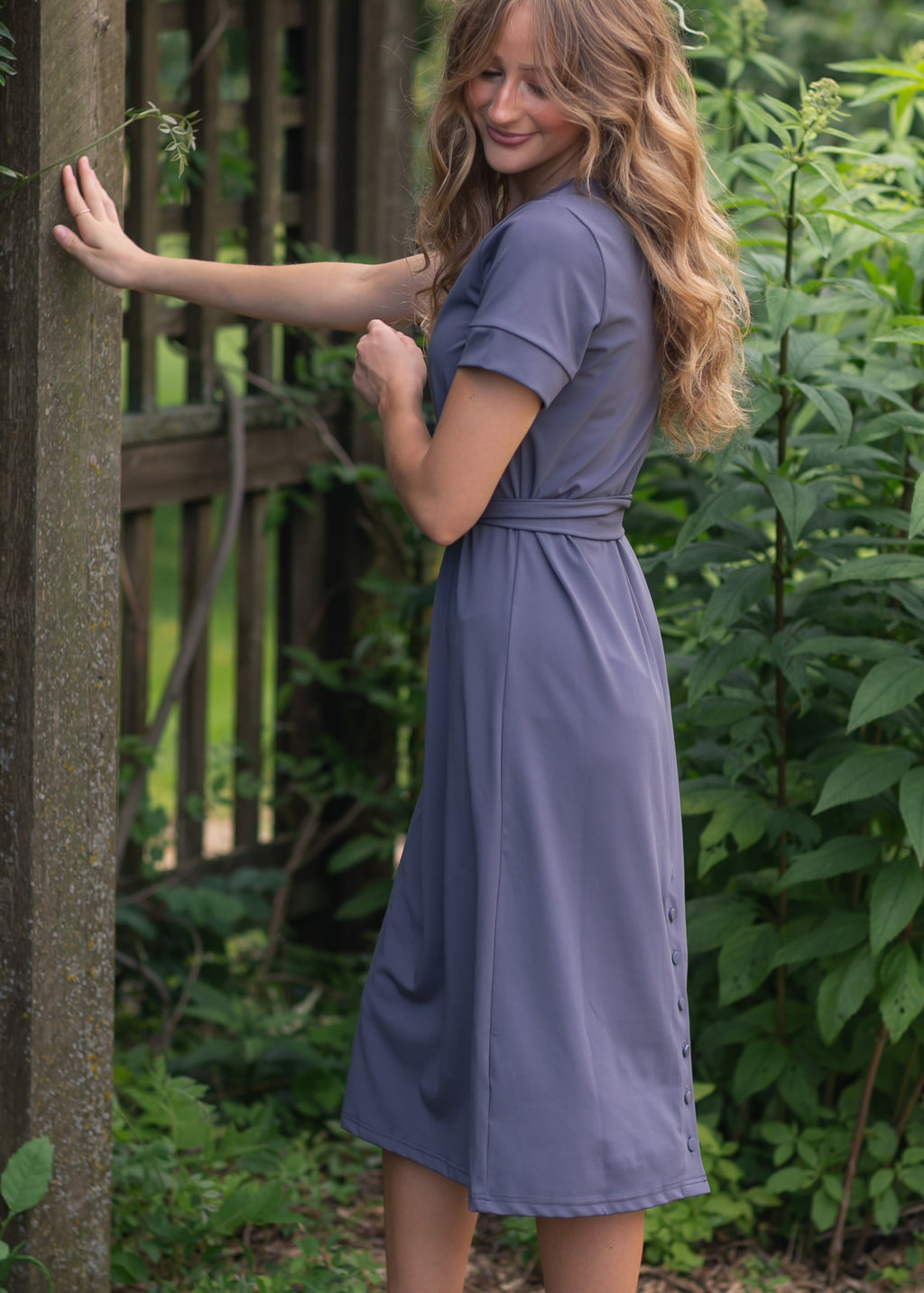 Inherit Co. Lennox Classic Midi Dress — side view